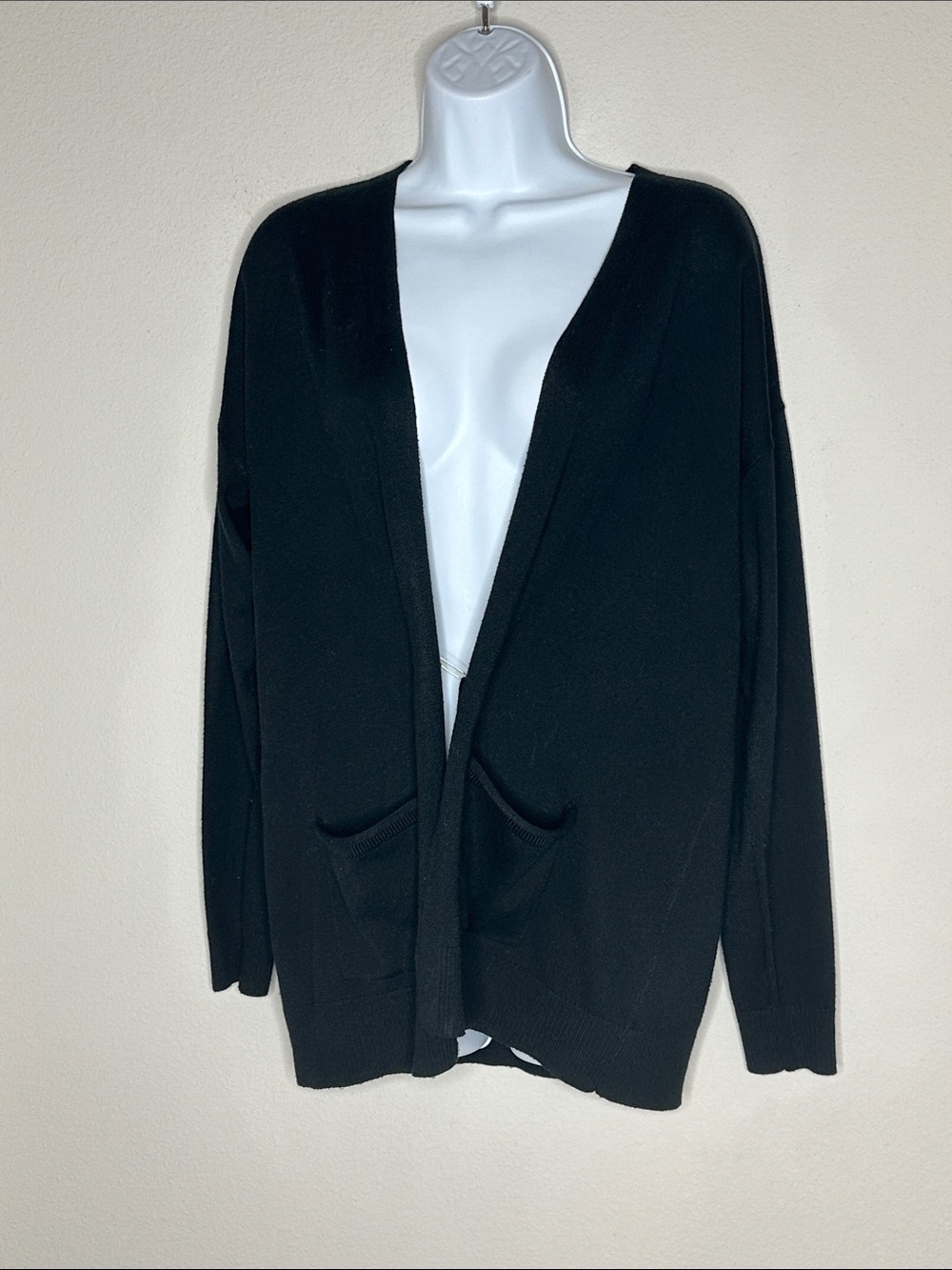 Maurices Black Open-Front Knit Cardigan